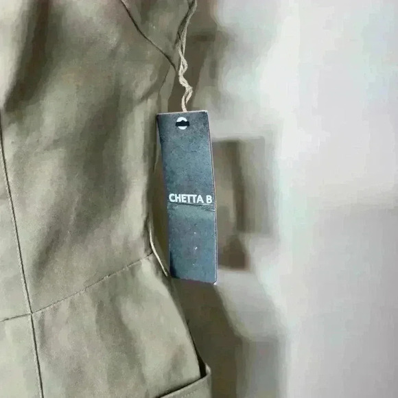 Chetta B women's tan sleevless sheath dress size 4 - Picture 4 of 11